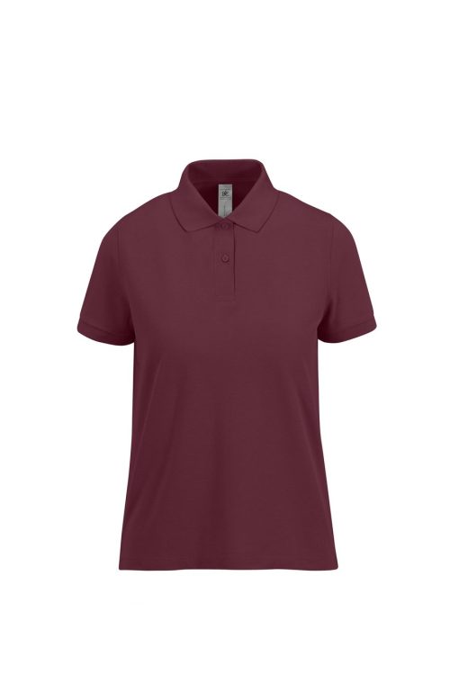 MY POLO 180 Damen mit kurzen Ärmeln PW461 – B&C in Burgundy