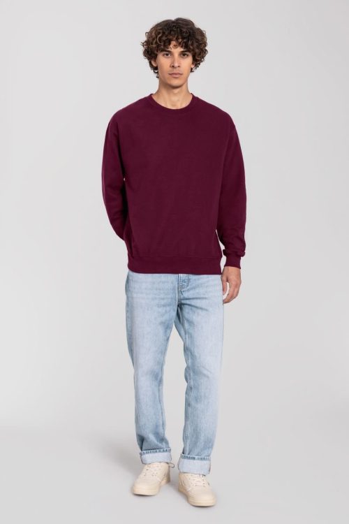 Sweater Iconic 250 Set-In Sweat – Fruit of the Loom in Burgundy