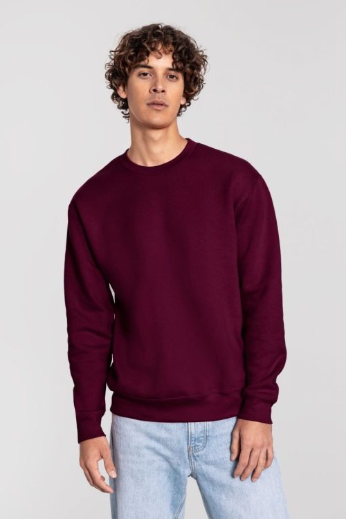 Schwerer Sweater Iconic Premium Set-In Sweat – Fruit of the Loom in Burgundy