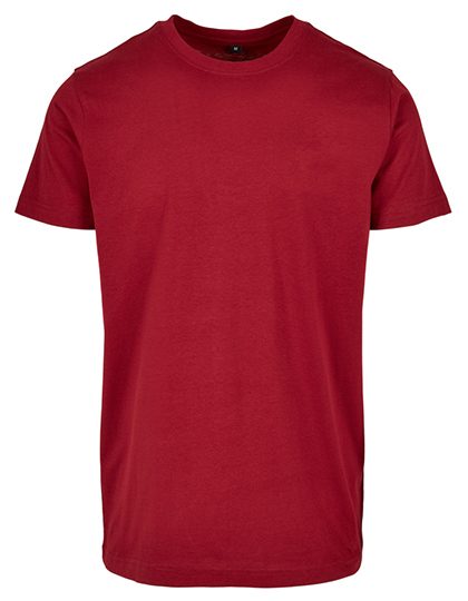 Basic Round Neck T-Shirt – Build Your Brand Basic in Burgundy