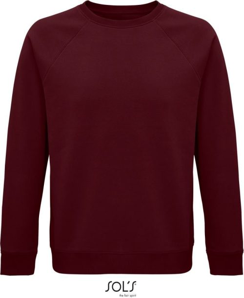 Unisex Bio Raglan Sweater Space – SOL'S in Burgundy