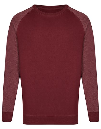 my mate - Men´s Crew Neck Sweat – Miners mate in Burgundy/Heather Burgundy