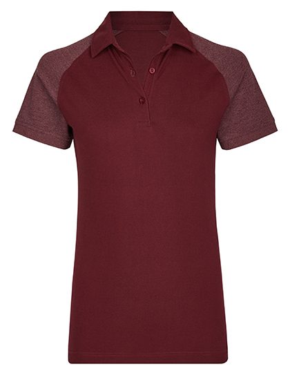 my mate - Ladies Polo – Miners mate in Burgundy/Heather Burgundy