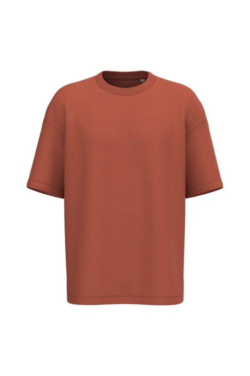 Unisex Oversized French Terry T-Shirt – Native Spirit in Burnt Brick
