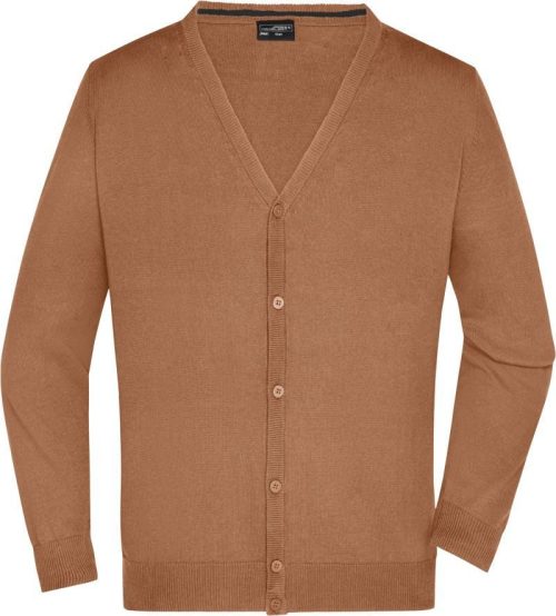 Herren V-Ausschnitt Strickjacke JN 661 – Daiber in Camel