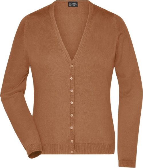 Damen V-Ausschnitt Strickjacke JN 660 – Daiber in Camel