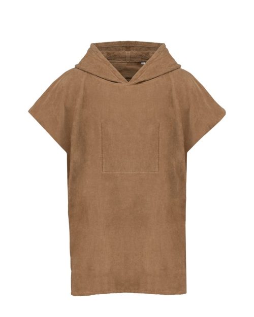 Kinder-Frottee-Poncho mit Kapuze PA582 – Proact in Camel