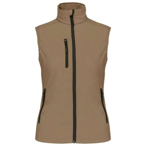 Ladies' Softshell Bodywarmer – Kariban in Camel