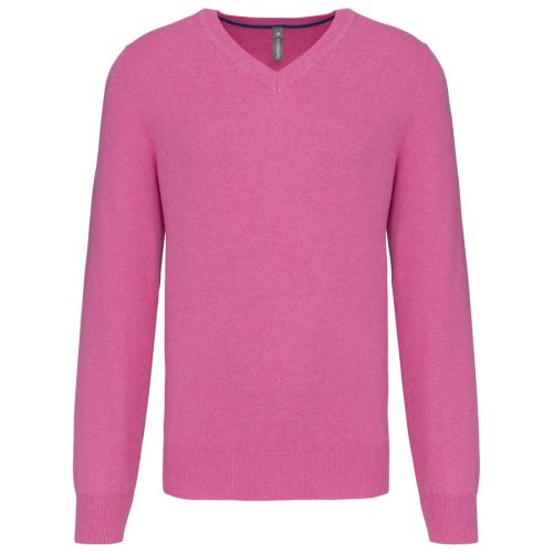 Premium-Pullover mit V-Ausschnitt K982 – Kariban in Candy Pink Heather