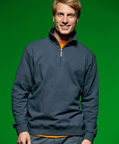 Sweater mit 1/4 Zip JN 352 – Daiber in Carbon