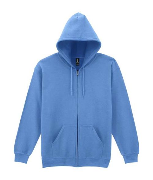 Heavy Blend™ Adult Full Zip Hooded Sweatshirt – Gildan in Carolina Blue