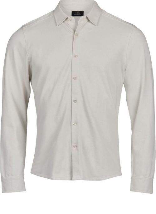 Piqué Hemd langarm "Luxury Stretch" TJ 1416 – Tee Jays in Cement