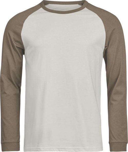 Baseball T-Shirt langarm "Unlabeled" TJ 1170 – Tee Jays in Cement/Clay