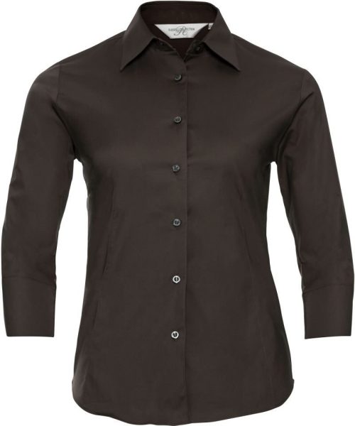 Stretch Bluse 3/4 Arm 946F – Russell Athletic in Chocolate