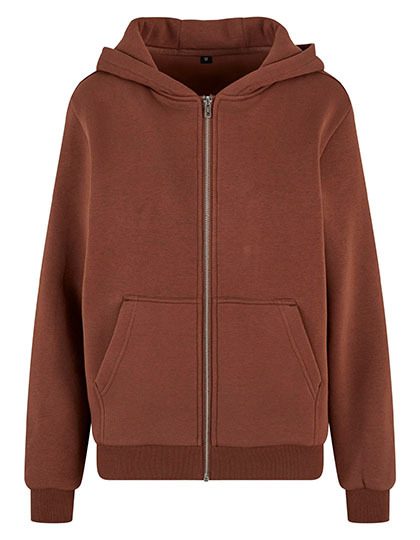 Schwere Damen Kapuzen Sweatjacke "Fluffy" BY 290 – Build your Brand in Chocolate Brown