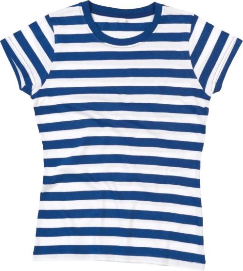 Damen T-Shirt gestreift M 110S – Mantis in Classic Blue/White