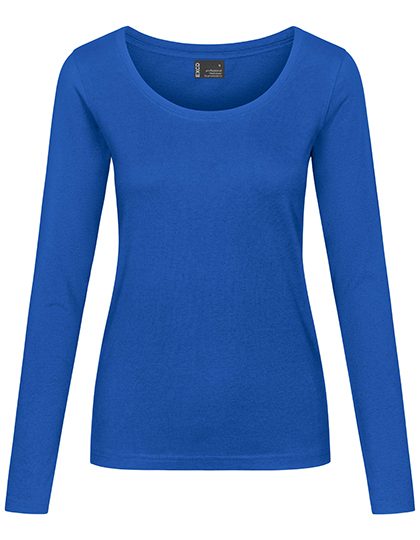 Women´s T-Shirt Long Sleeve – EXCD by Promodoro in Cobalt Blue