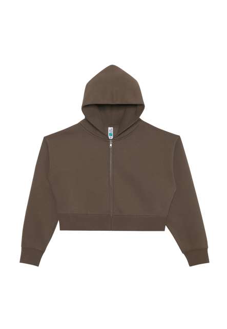 Womens Relaxed Crop Zip – Lane Seven in Coffee