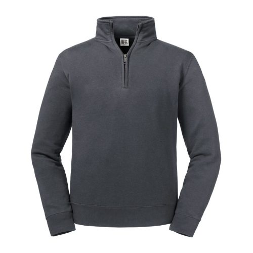 Sweatshirt mit Reißverschlusskragen Authentic 270M – Russell in Convoy Grey