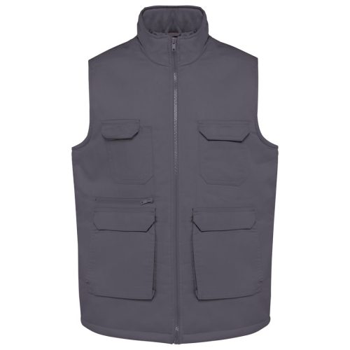 Gefütterte Unisex-Weste aus  Baumwollpolyester WK607 – WK in Convoy Grey