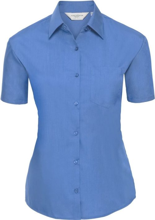Popeline Bluse kurzarm 935F – Russell Athletic in Corporate Blue