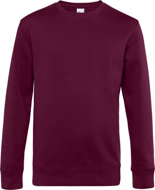 Herren Sweater KING Crew Neck_° – B&C in Dark Cherry