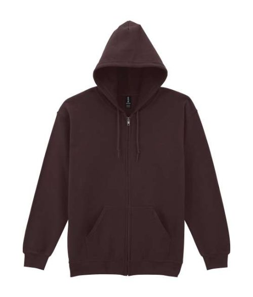 Heavy Blend™ Adult Full Zip Hooded Sweatshirt – Gildan in Dark Chocolate