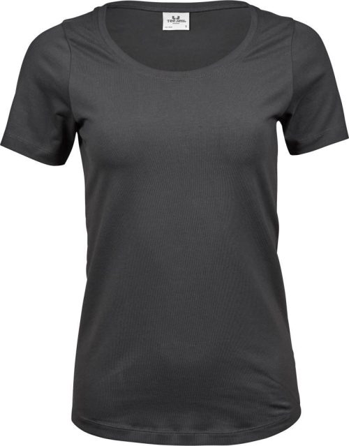 Damen Stretch T-Shirt TJ 450 – Tee Jays in Dark Grey