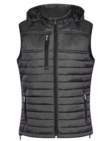 Women´s Hooded Performance Body Warmer – HRM in Dark Grey