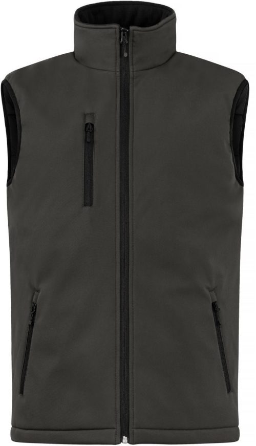 Wattierte Herren Softshell Weste Padded Softshell Vest Men – Clique in Dark Grey