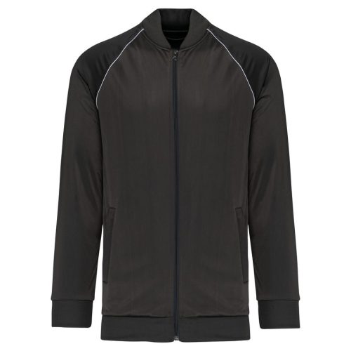 Unisex-Trainingsjacke mit Reißverschluss und Paspel PA384 – Proact in Dark Grey