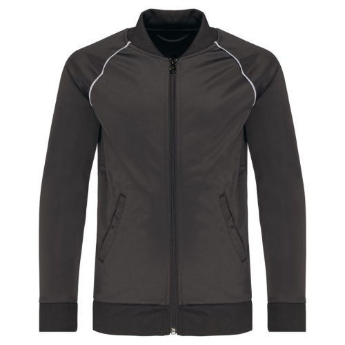 Trainingsjacke mit Reißverschluss und Paspel für Kinder PA385 – Proact in Dark Grey