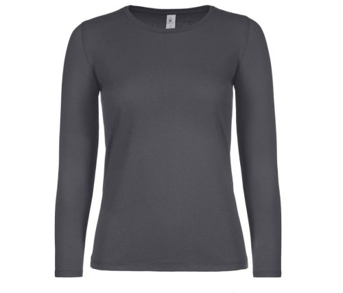Damen-Langarmshirt #E150 TW06T – B&C in Dark Grey