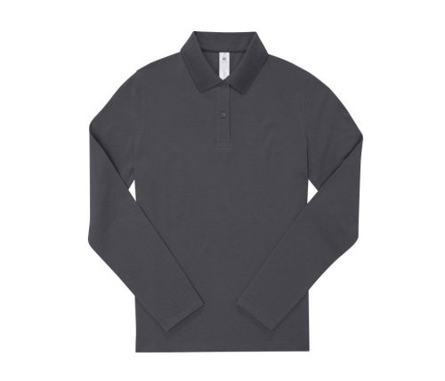 MY POLO 180 Damen mit langen Ärmeln PW462 – B&C in Dark Grey