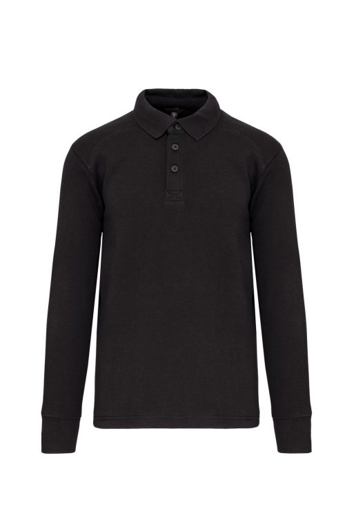 Sweatshirt mit Polokragen WK4000 – WK in Dark Grey