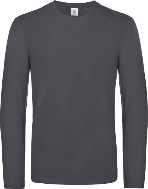 Herren-Langarmshirt #E190 TU07T – B&C in Dark Grey