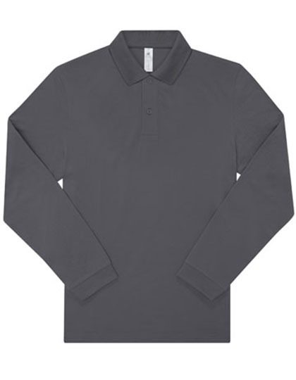 My Polo 210 Long Sleeve – B&C BE INSPIRED in Dark Grey (Solid)