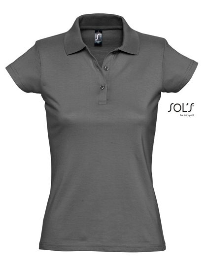 Women´s Jersey Polo Shirt Prescott – SOL´S in Dark Grey (Solid)