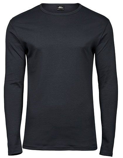 Men´s Long Sleeve Interlock Tee – Tee Jays in Dark Grey (Solid)