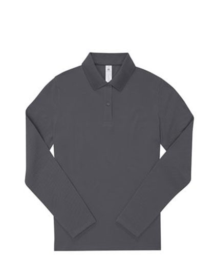 My Polo 180 Long Sleeve /Women – B&C BE INSPIRED in Dark Grey (Solid)