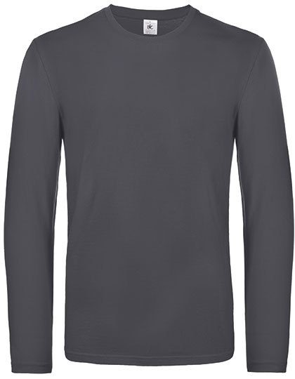 Men´s T-Shirt #E190 Long Sleeve – B&C BE INSPIRED in Dark Grey (Solid)