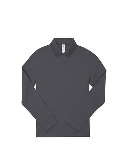 My Polo 210 Long Sleeve /Women – B&C BE INSPIRED in Dark Grey (Solid)
