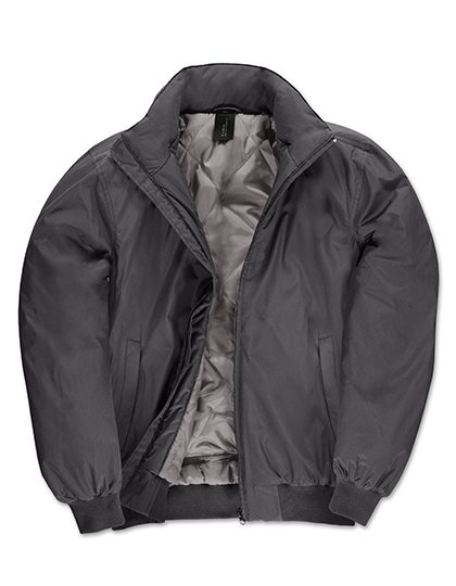 Men´s Jacket Crew Bomber – B&C COLLECTION in Dark Grey (Solid)/Warm Grey