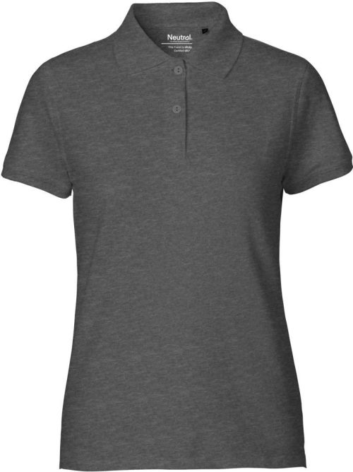 Damen Bio Piqué Polo O 22980 – Neutral in Dark Heather