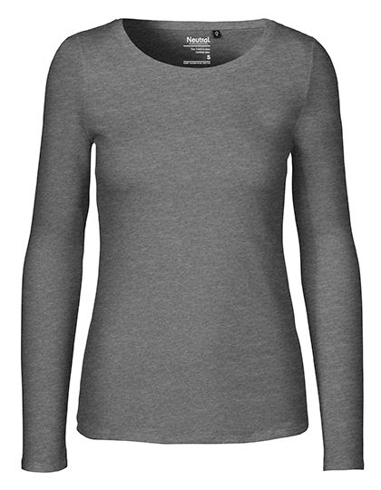 Damen T-Shirt langarm O 81050 – Neutral in Dark Heather