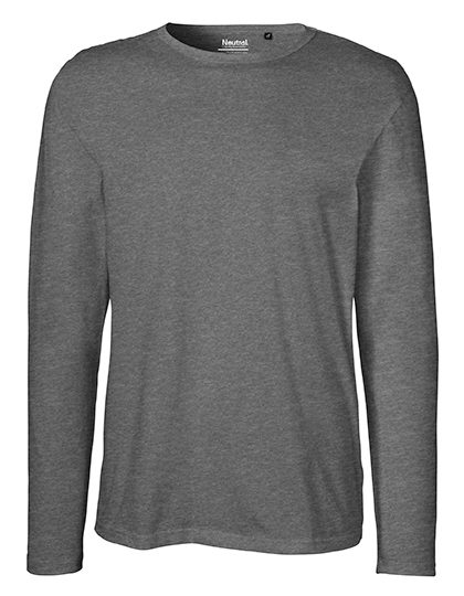 Herren T-Shirt langarm O 61050 – Neutral in Dark Heather