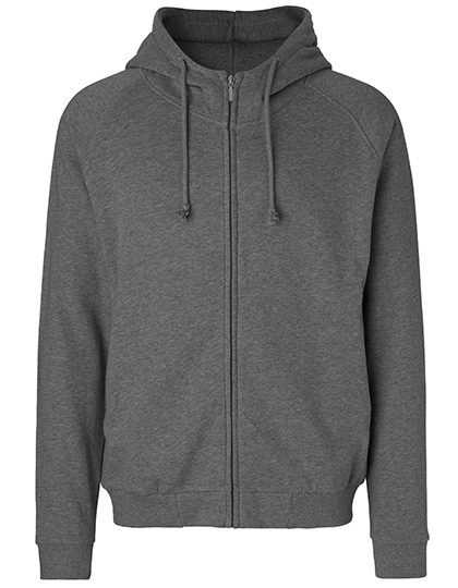 Unisex Hoodie With Hidden Zip – Neutral in Dark Heather