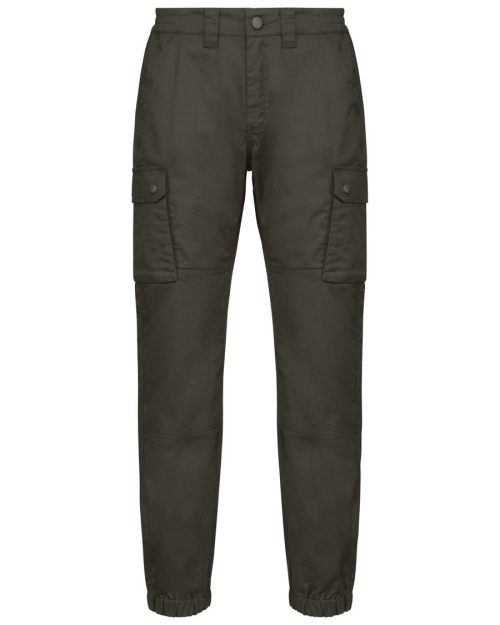Unisex-Cargo-Hose mit elastischem Saum WK711 – WK in Dark Khaki