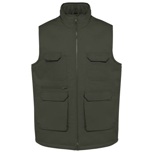 Gefütterte Unisex-Weste aus  Baumwollpolyester WK607 – WK in Dark Khaki
