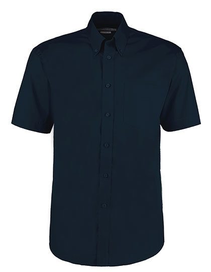 Men´s Classic Fit Premium Oxford Shirt Short Sleeve – Kustom Kit in Dark Navy